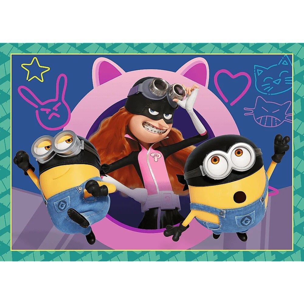 Puzzle Trefl 4 in 1 - Despecable me 4, Minionii trazniti, 35/48/54