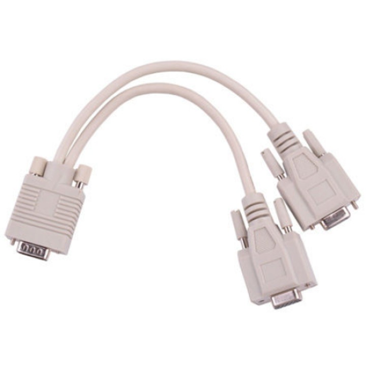 Cablu adaptor VGA la 2 VGA Cabletech
