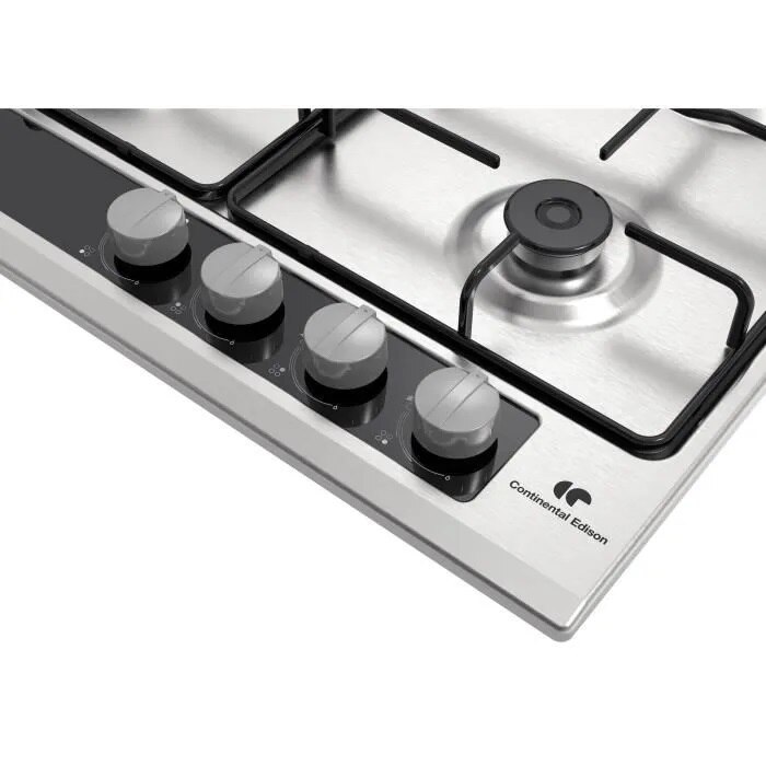 Plită pe Gaz Continental Edison CECTG4VIX, 4 arzătoare, inox, 58x4,2x51,5cm