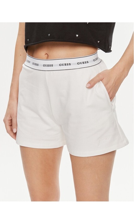 Pantaloni dama, Guess, 515348, Alb, Bumbac