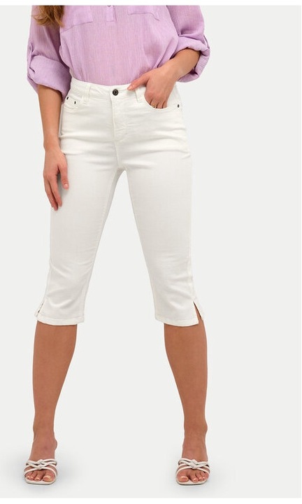 Női nadrág, kaffe, 369193, fehér, pamut