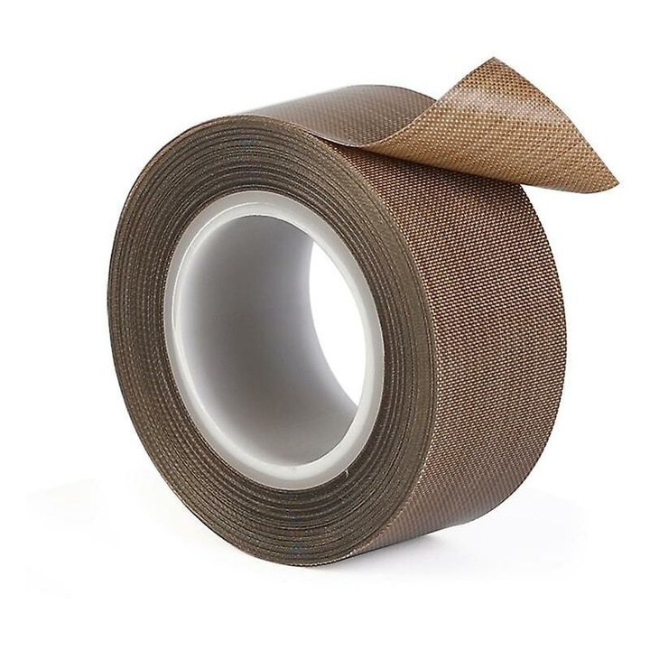 Тефлонова самозалепваща лента, Jormftte, термоустойчива, 50 mm x 10 m, кафява