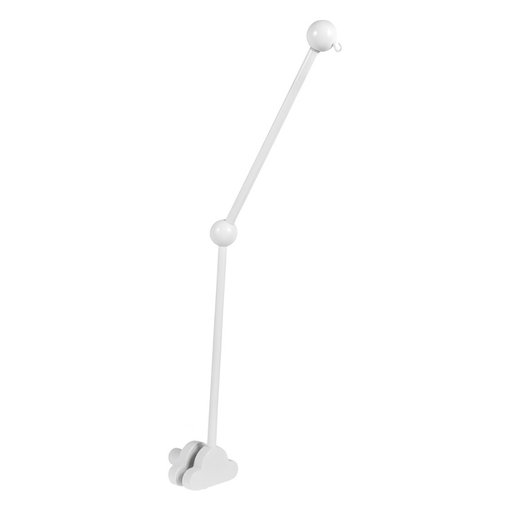 Mobil tartó fa babaágyhoz, Arelair Magic Box, felhő alakú darab, állítható és rugalmas, állítható keret körhintahoz, játékokhoz, kiságy és gyerekszoba dekorációhoz, könnyen felszerelhető, újszülött ajándék, fehér