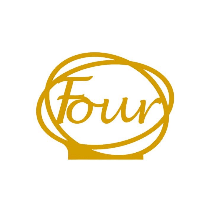 Сватбена украса за маса, "FIVE", зала за събития, 163 Х 202 мм златисто