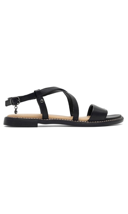 Sandale dama, Lasocki, 590559, Piele ecologica, Negru, Negru, 36