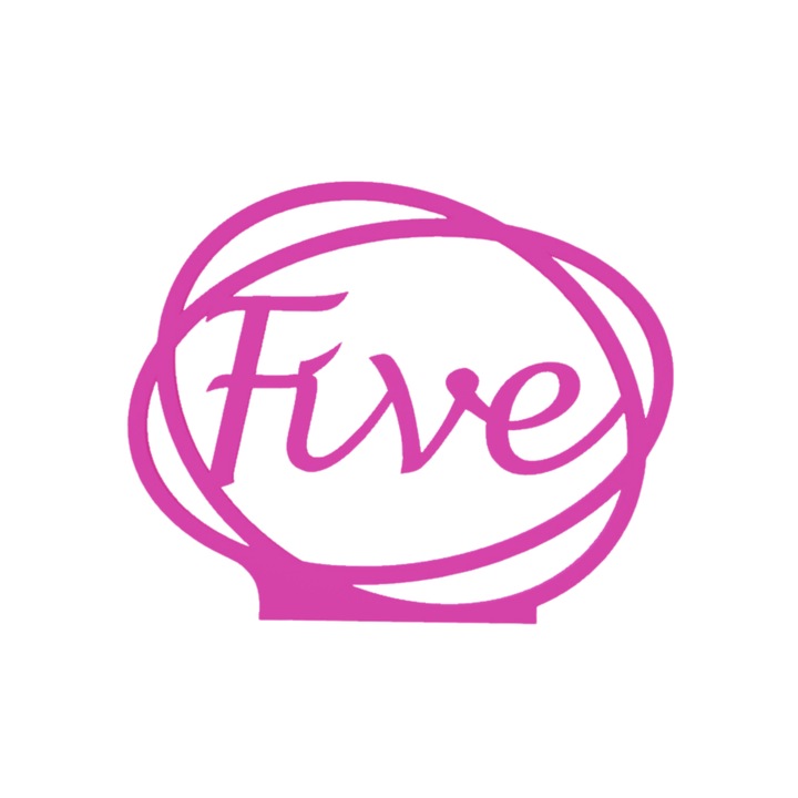 Сватбена украса за маса, "FIVE", зала за събития, 163 Х 202 мм светло лилаво