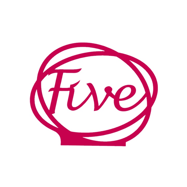 Сватбена украса за маса, "FIVE", зала за събития, 163 X 202 mm малиново розово