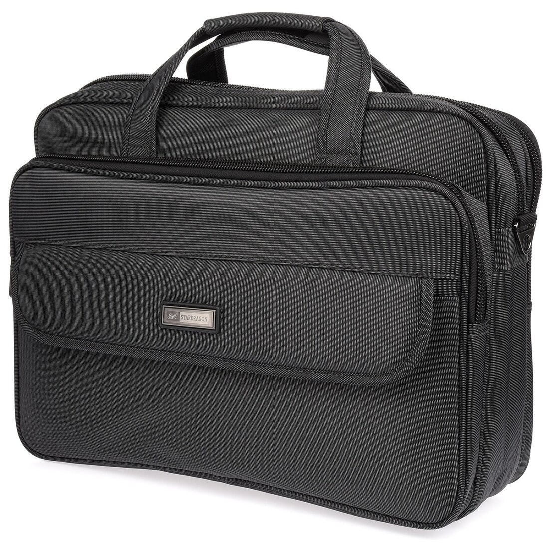 Geanta laptop Star Dragon, 2 compartimente, impermeabila, negru, 15.6 inch
