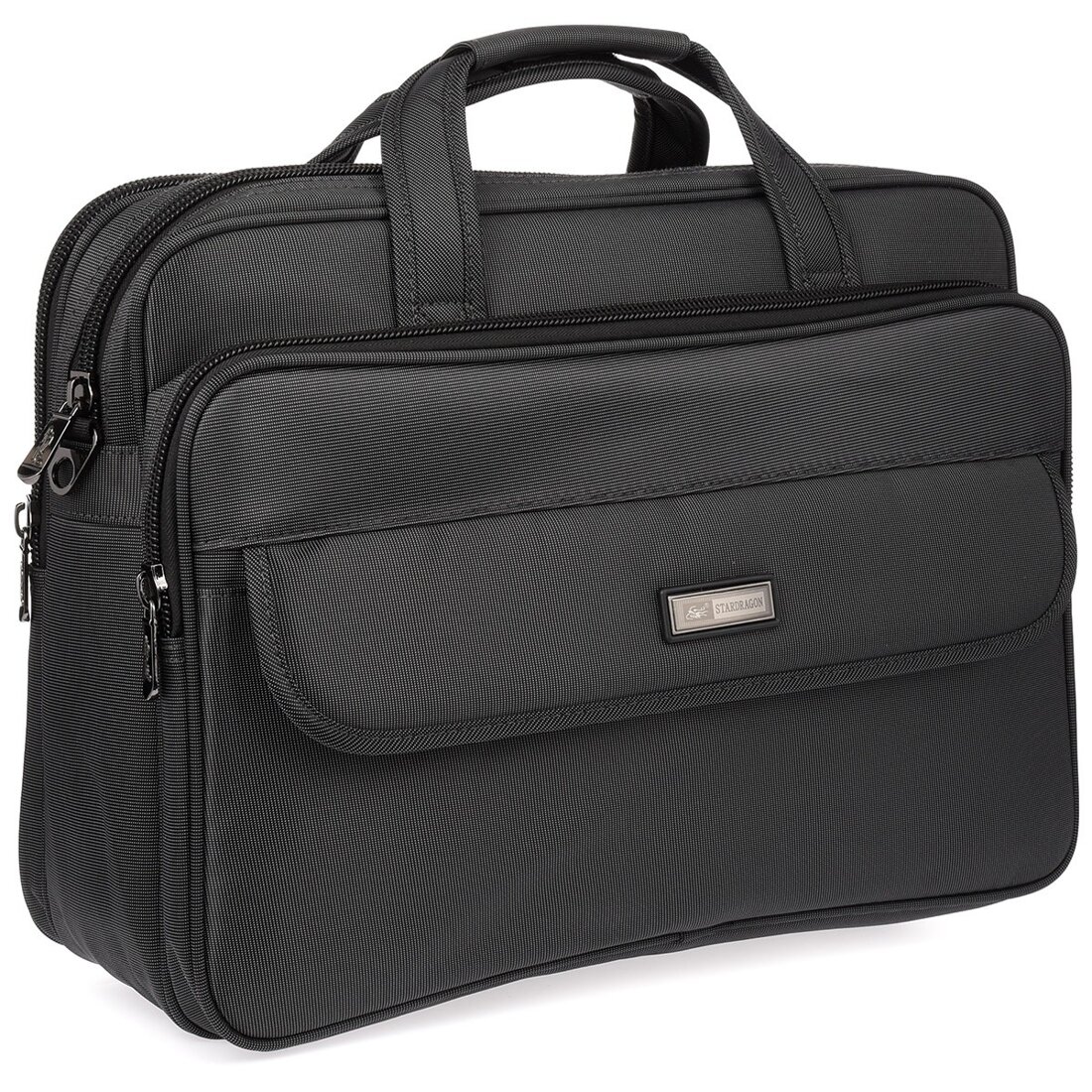 Geanta laptop Star Dragon, 2 compartimente, impermeabila, negru, 15.6 inch