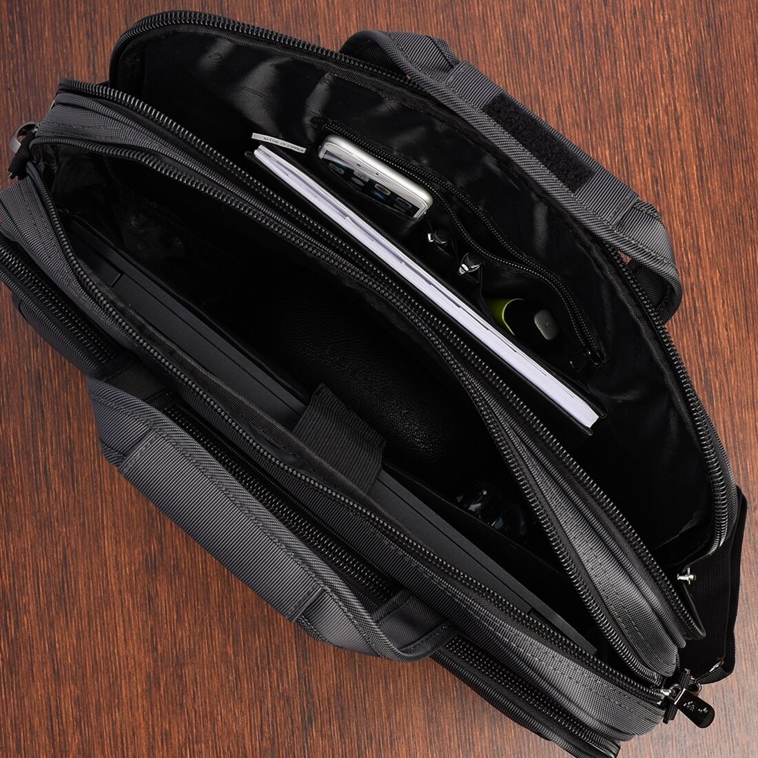 Geanta laptop Star Dragon, 2 compartimente, impermeabila, negru, 15.6 inch