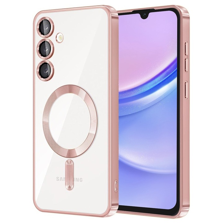 Husa pentru Samsung Galaxy A15 4G / A15 5G - Techsuit Luxury Crystal MagSafe - Pink
