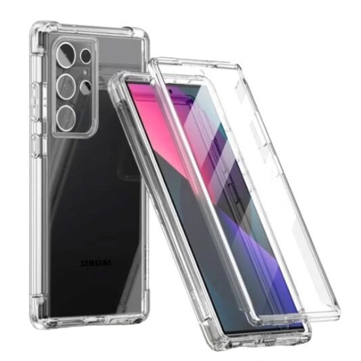 360 fokos akril tok Samasung galaxy S 23 Ultra készülékhez, átlátszó