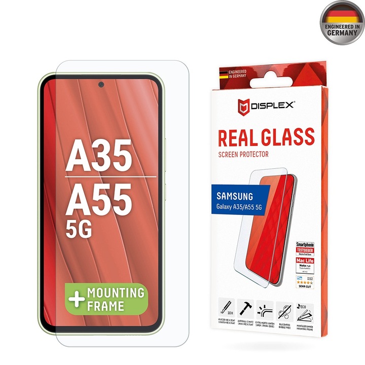 Film Samsung Galaxy A35 5G / A55 5G telefonhoz - Displex Real Glass 2D - átlátszó