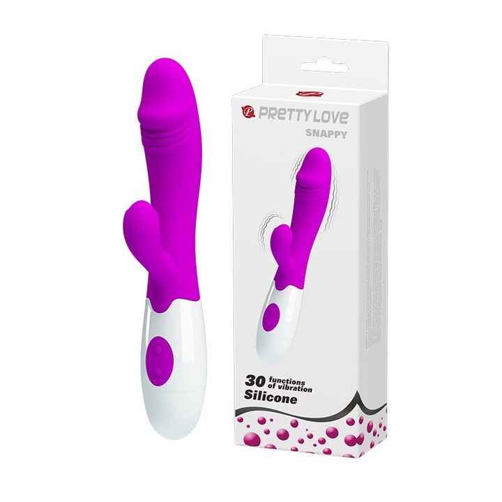 Vibrator, Lybaile, Love Snappy, silicon, 19.5 cm, roz