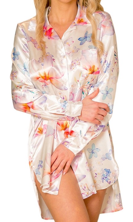 Pijamale dama, Kalimo, TULUM Multicolor 2XL XXL pijama dama fara maneca satin touch nasturi fara barete premium noua colectie comfort minimalist croi lejer plus size fashion sleepwear modern stylish tip maxi sezon vara bestseller