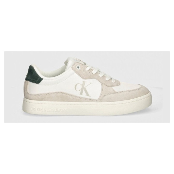 Мъжки маратонки Classic Cupsole Iconic Nylon, с велурени вложки и лого, Бели, Бял