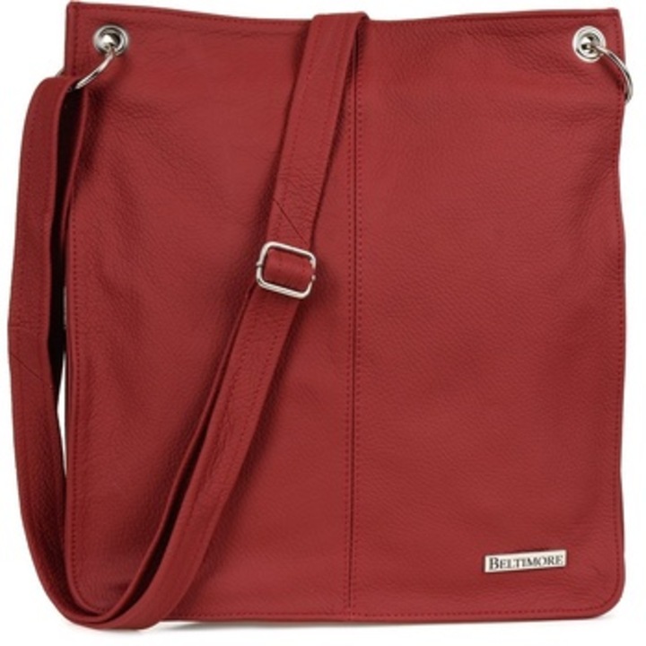 Női valódi bőr táska, Beltimore 972, piros