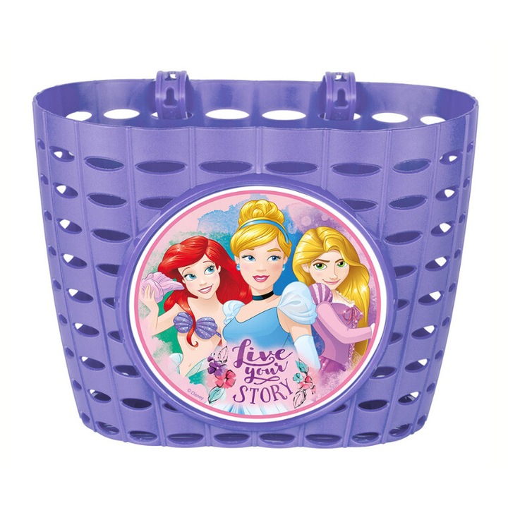 Cos bicicleta pentru copii Seven Princess, 20x13x13cm, mov