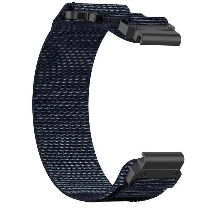 Garmin Fenix 3/3 HR/5X/5X Plus/6X/6X Pro/7X/7X Pro Solar szíj, QuickFit óraszíj, C62, textil, sötétkék