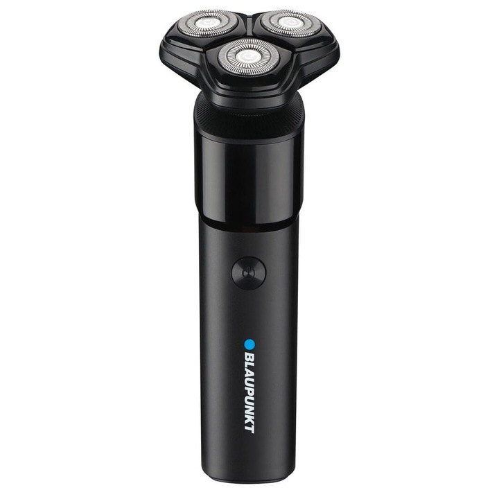 Aparat de ras electric Blaupunkt, 3 lame, inox, negru, 70 min autonomie, USB-C