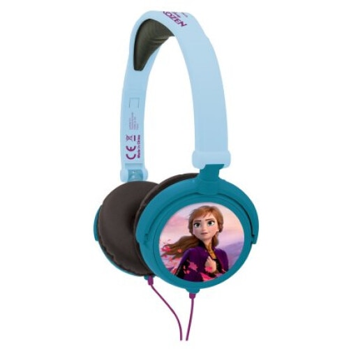 Casti pentru copii Lexibook Frozen, pliabile, 85dB, 40mm, cablu 1.5m, jack 3.5mm, albastru