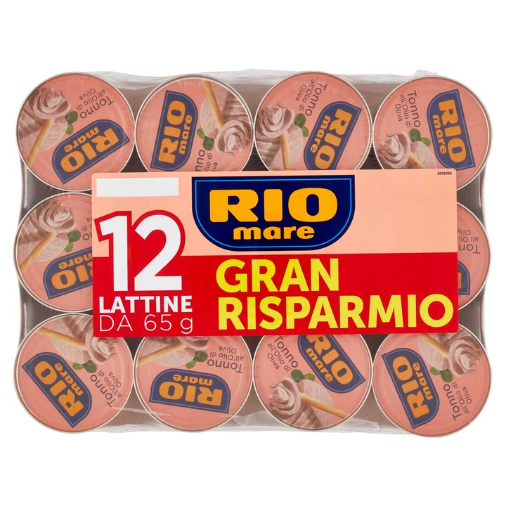 Ton Bucati cu Continut Redus de Ulei de Masline Rio Mare, 12 x 65g, 780 g