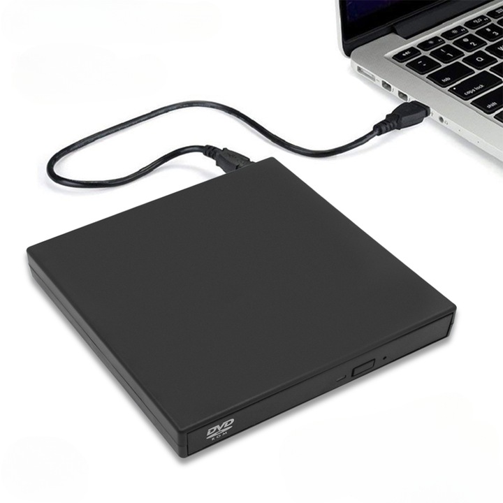 Unitate optica externa Ouyifan, USB 2.0, suport DVD/CD/VCD, negru