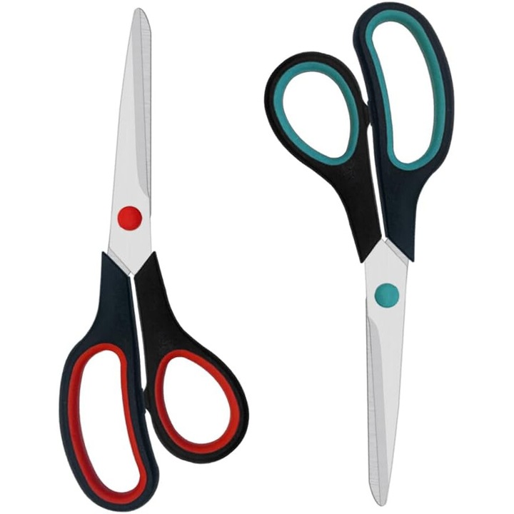 Set foarfece multifunctionale COMEWE, maner confortabil, inox, 2 buc, 7.5 inch