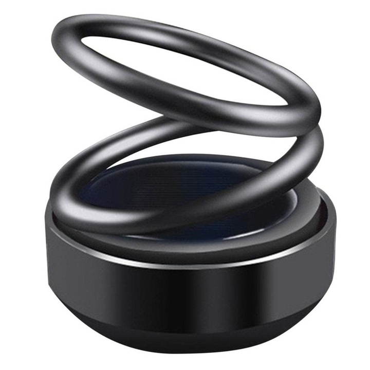 Odorizant masina cu functie solara, auto rotatie 360 de grade, aroma inclusa, Negru