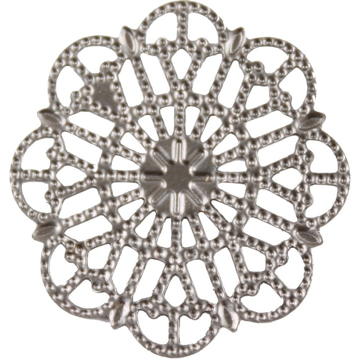 Fém díszítőelem, kerek 3cm 10/cs 29959