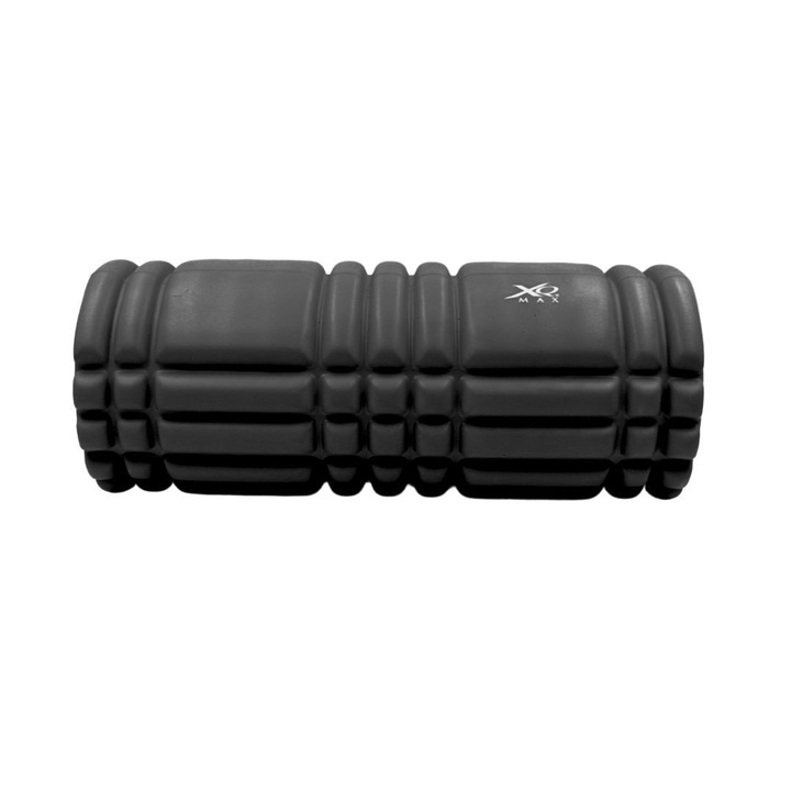XQ Max masszázshenger henger, habból, jógához, fekete, 33x14 cm