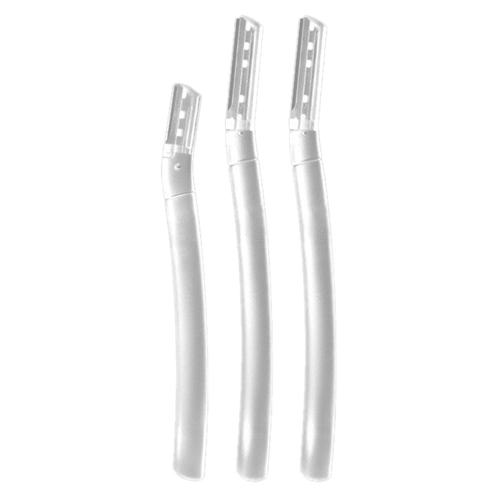3 db QttvbTna szemöldöklapátos készlet, többfunkciós, hámlasztó pengék, ezüst
