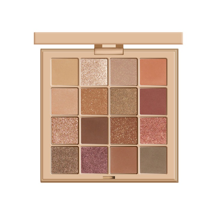 Szemhéjfesték paletta, matt, csillogó és erősen pigmentált csillámporral keverhető púder