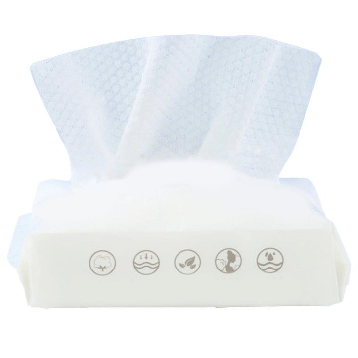 Servetele cosmetice pentru piele sensibila, Cozevdnt, bumbac, absorbante, alb