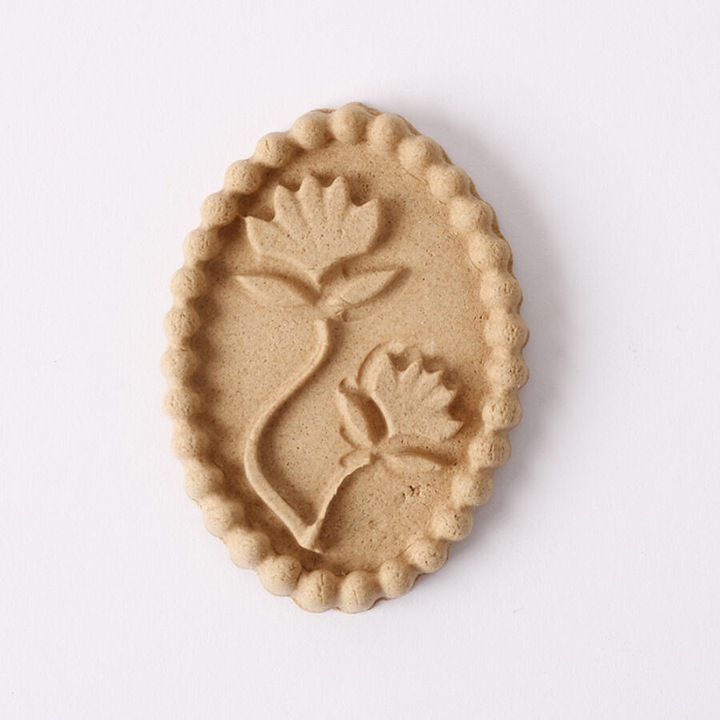 Hőre lágyuló fa díszítőelem - Virágpecsét 4,5*3,2cm 43392