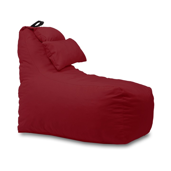 Puff fotel, Pufrelax Miraggio, párna mellékelve, vízálló anyag, Piros