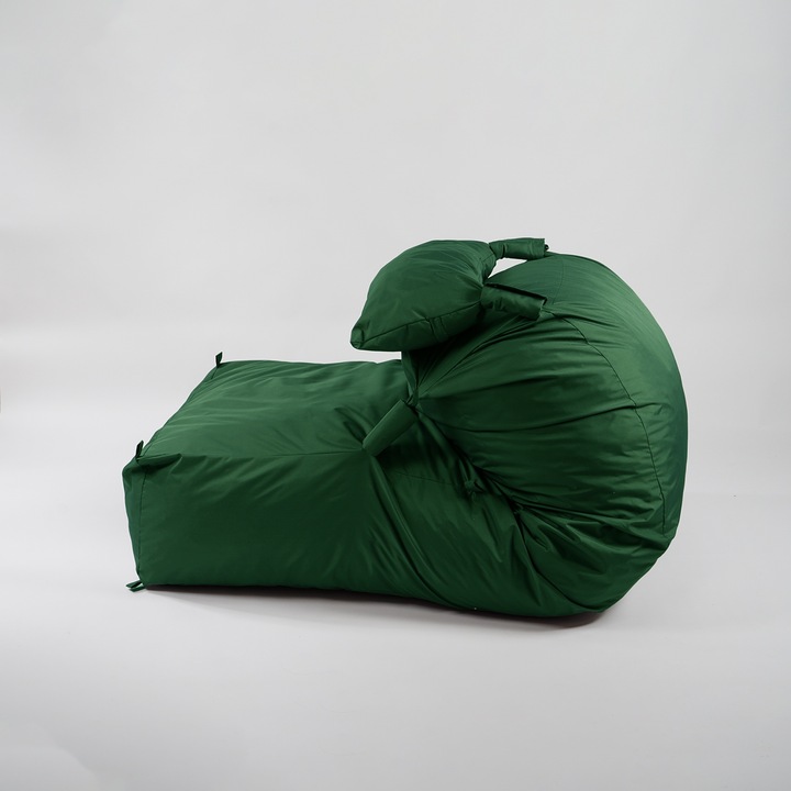 Fotoliu Yoga XL si Perna, material impermeabil - Verde