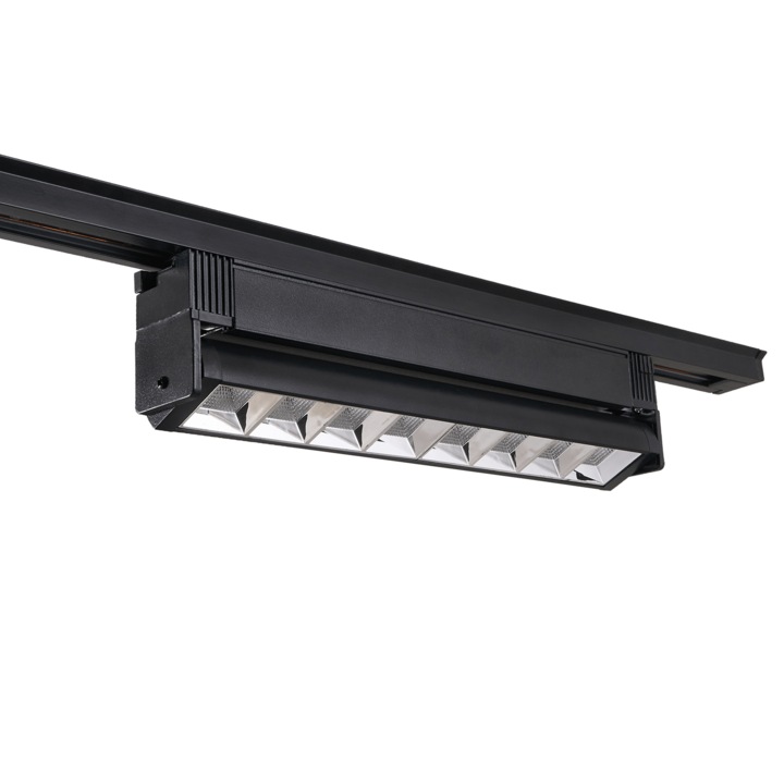 LED halogén busz lámpatest Steka Eclipse 12W 30cm, fekete, semleges fehér (4000K)