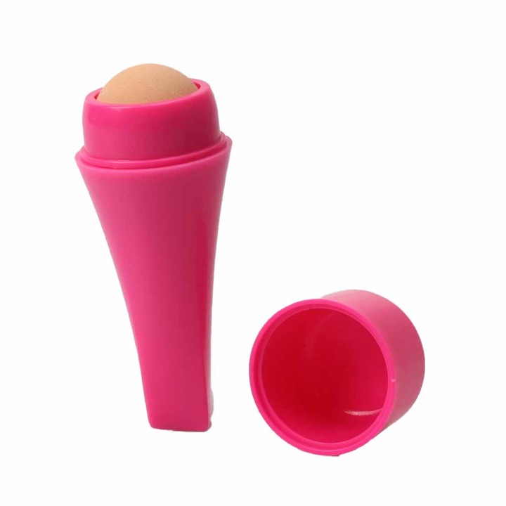 Roller pentru absorbtia uleiului din piatra vulcanica, Peysaitr, pentru ten gras, reutilizabil