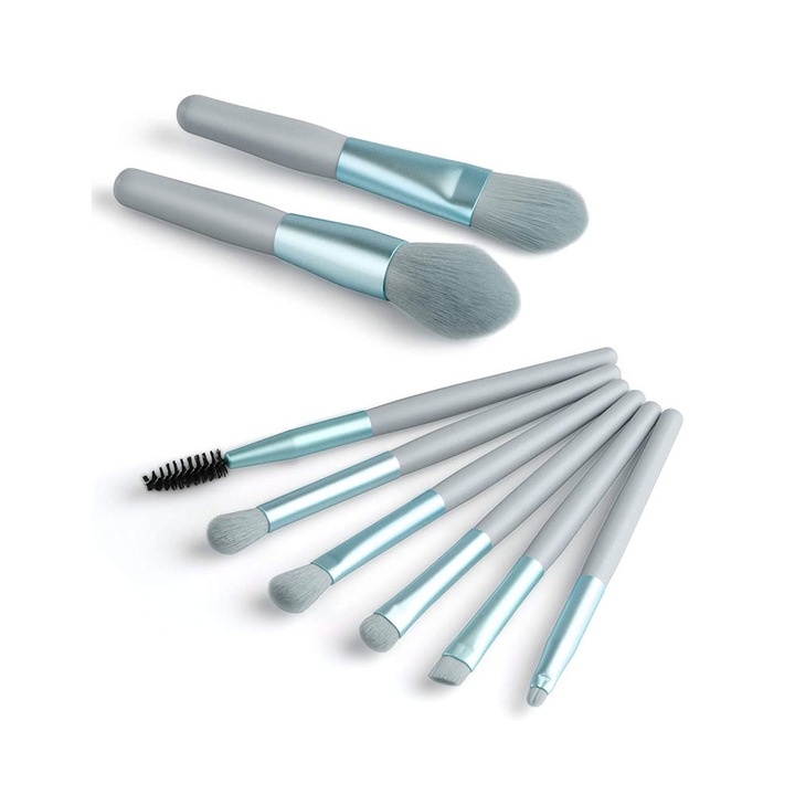 Set 8 Pensule Mini Portabile pentru Machiaj, Peysaitr