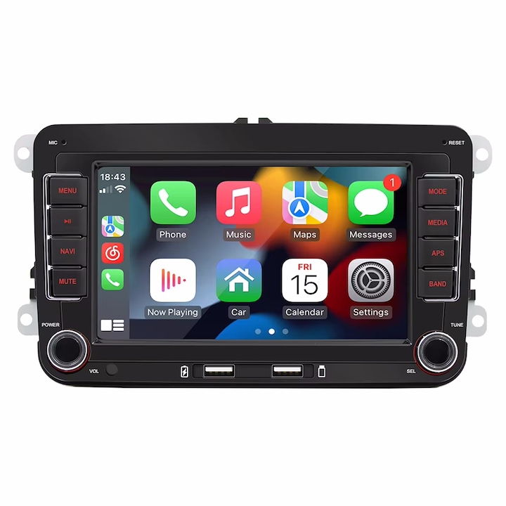 Navigatie GPS Auto 7 inch Touch Screen, Bluetooth, compatibila Volkswagen Golf 5 6 Polo Passat Jetta, negru