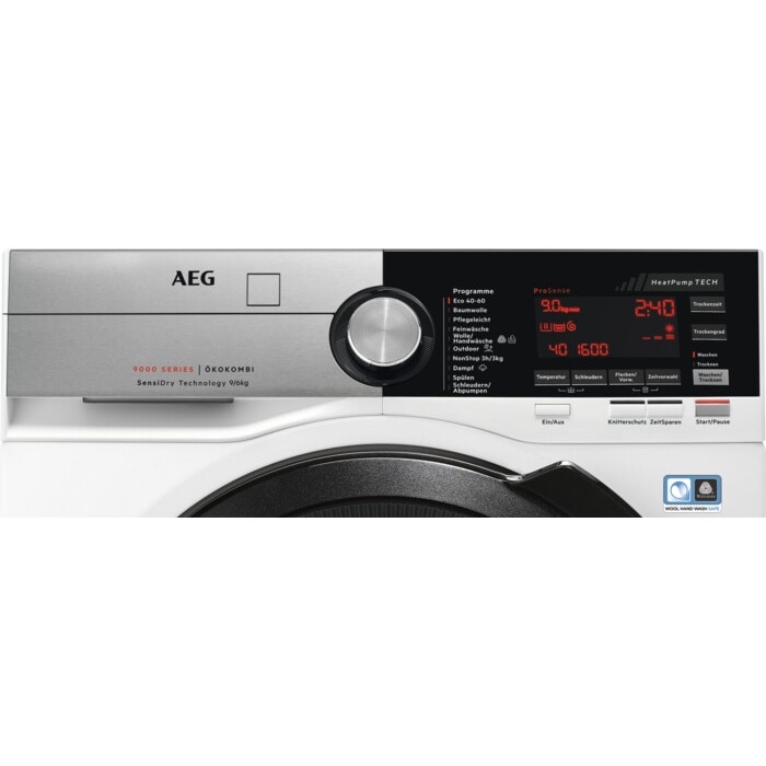 Masina De Spalat Rufe Cu Uscator AEG Serie 9000 L9WSF80699, Clasa C, 9/6 Kg, 1600 Rpm, Alb