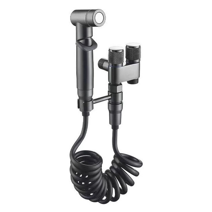 Ouyifan bidé csaptelep, kézi permetező, többfunkciós, 2 az 1-ben sarokszelepes rendszerrel, falra szerelhető