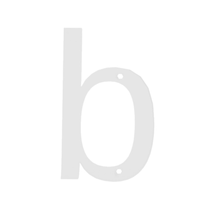 Litera usa, "b", pensiuni, hoteluri, 75 X 46 mm alb ivory