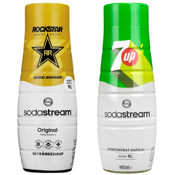 Szirup Sodastream Rockstar Original Zero + 7UP, 440 ml, 2 db