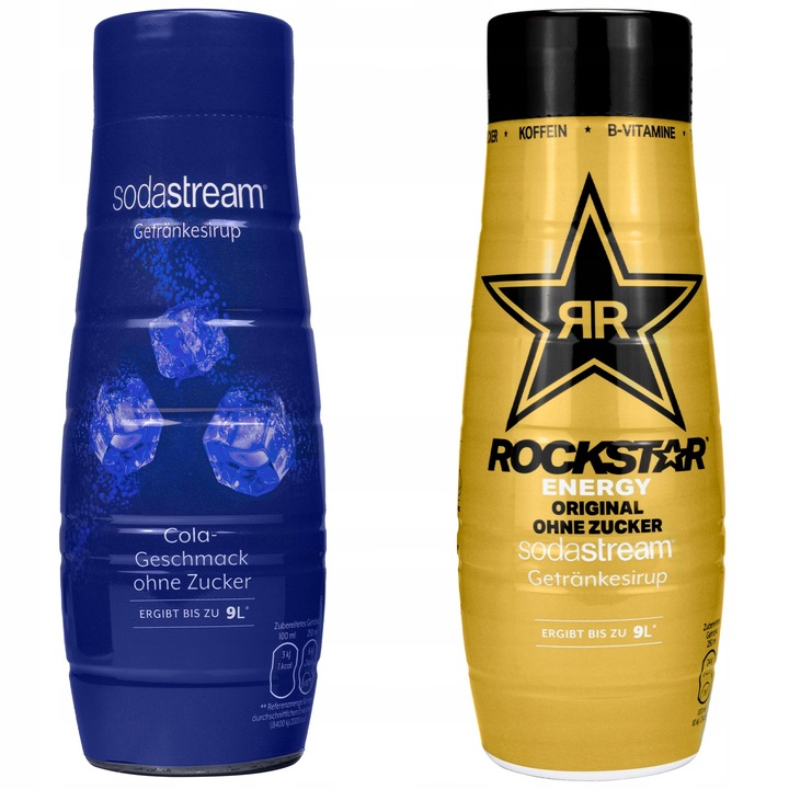 Szirup Sodastream Kóla Cukormentes + Rockstar Original Zero, 440 ml, 2 db