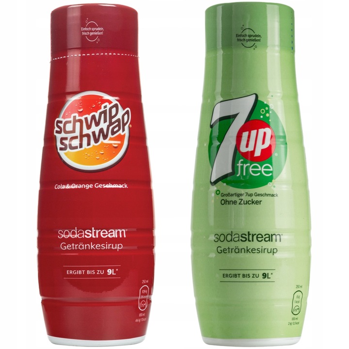 Szirup Sodastream Schwip Schwap Cola Orange + 7UP Zero, 440 ml, 2 db