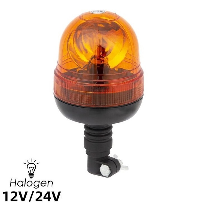 Girofar pentru semnalizare de urgenta cu lampa si bec portocalie galbena 12 - 24V