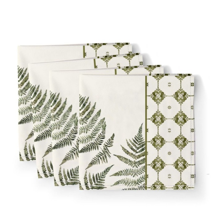 Servet masa set 4 bucati, bumbac 100%, 45x45 cm, Club Cotton, Lufi