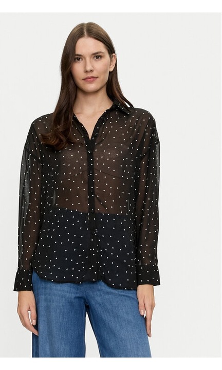 Női ing, brave soul, fekete, poliészter, Fekete